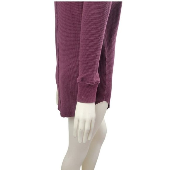 Aritzia TNA Los Santos Dress T-shirt Henley Thermal Long-sleeve Waffle Knit XXS - Picture 8 of 11